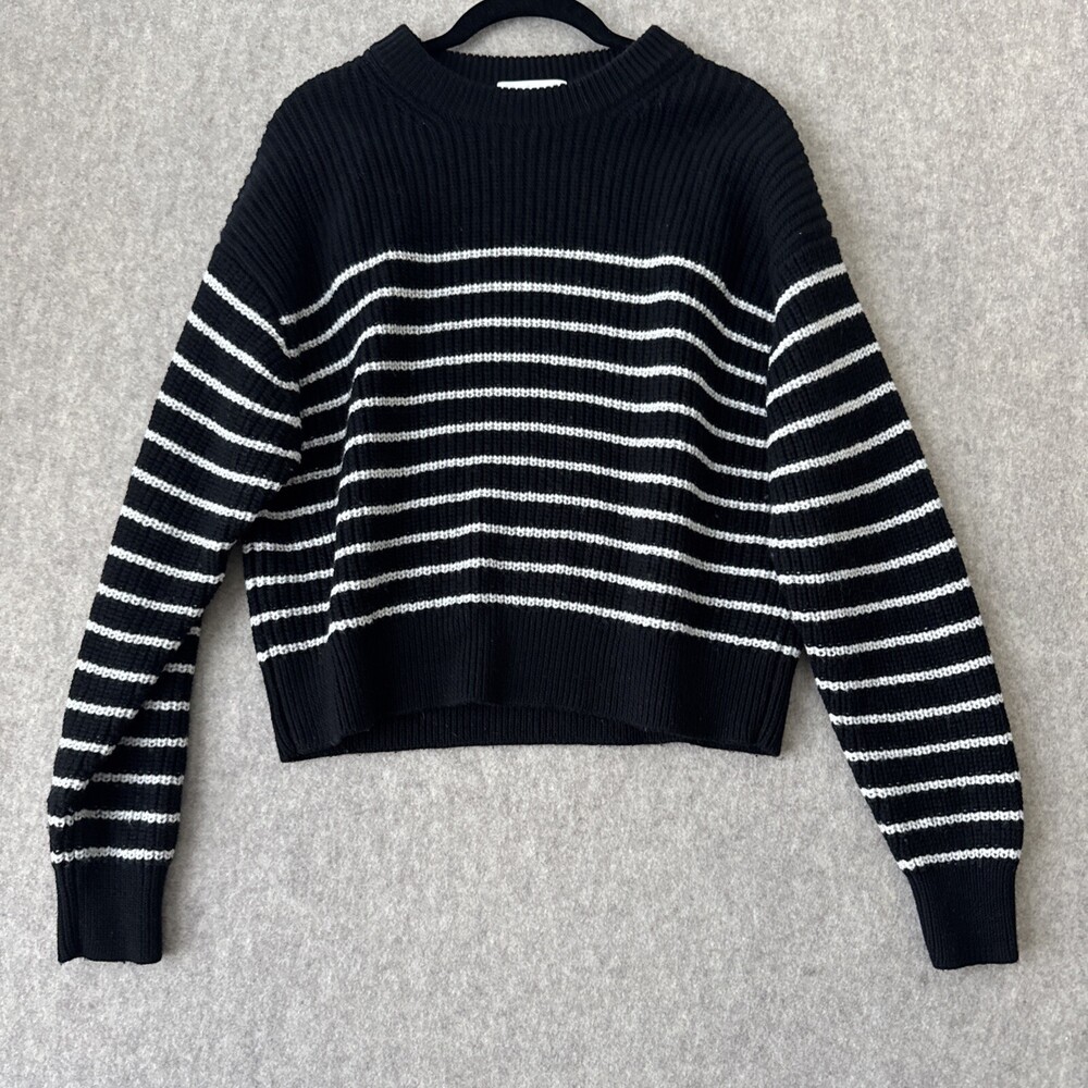 Aritzia Wilfred Maria Merino Wool Sweater Women's S Black Stripe